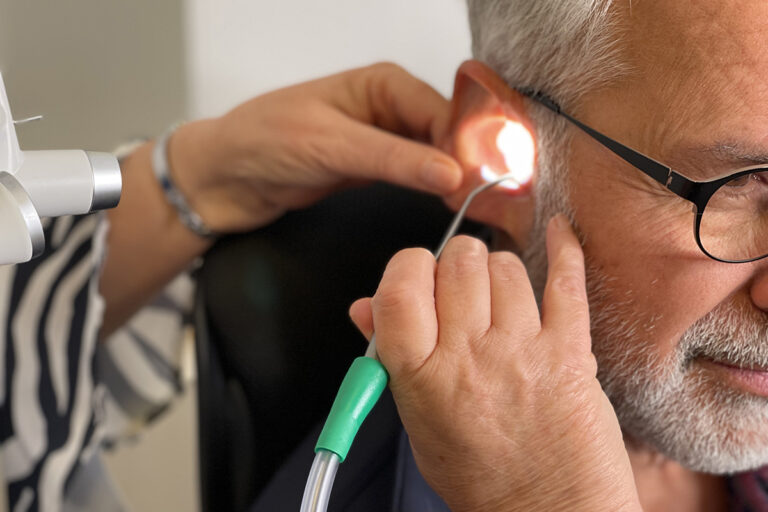 Ear wax removal by audiologist